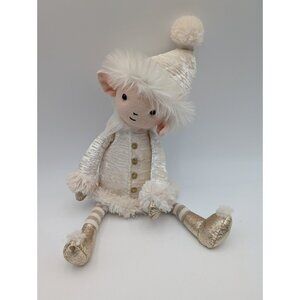 Jellycat Snowflake Elf Plush White Gold 14 Inch Stuffed Animal Toy